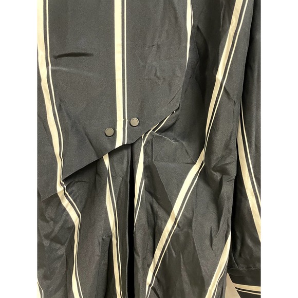 RAG & BONE NEW Jacklin Asymmetric Oversized Silk Dress Navy Stripe M $495 - Picture 8 of 13